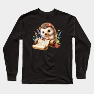 Hedgehog writer Long Sleeve T-Shirt